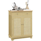 Meuble de rangement de cuisine moderne, meuble de bar à café avec 2 tiroirs, portes et étagère réglable
