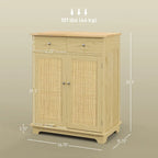 Meuble de rangement de cuisine moderne, meuble de bar à café avec 2 tiroirs, portes et étagère réglable