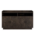 Vaisselier, buffet de rangement, console de service, armoire de rangement solide, panneaux de porte façonnés, poignée en métal