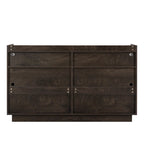 Vaisselier, buffet de rangement, console de service, armoire de rangement solide, panneaux de porte façonnés, poignée en métal