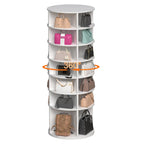 Meuble à chaussures rotatif, tour à chaussures à 7 niveaux, organisateur de chaussures rotatif à 360°, design haut, convient pour 28 paires de chaussures