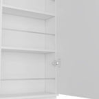 Meuble à chaussures Chimg, miroir, cinq étagères intérieures, armoire à porte unique