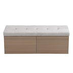 Banc à chaussures Meuble de rangement pour chaussures d'entrée Ottomane de rangement avec coussin rembourré et portes doubles pour l'entrée