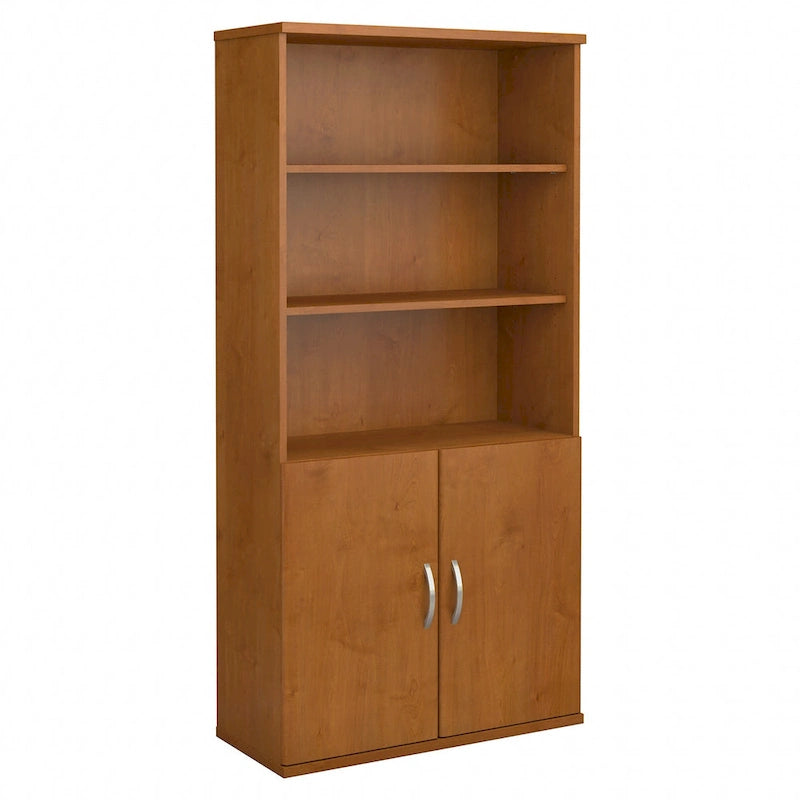 Bibliothèque 5 étagères avec portes 36W - Rangement de bureau de qualité commerciale