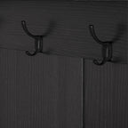Porte-manteau multifonctionnel avec banc à chaussures, panneau perforé et grand espace de rangement
