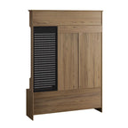 Porte-manteau multifonctionnel avec banc à chaussures, panneau perforé et grand espace de rangement