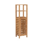 Meuble de rangement en bambou à porte unique - 46,5