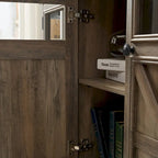 Bahut de ferme avec 3 portes et rangement, buffet de cuisine, meuble de bar à café avec étagère réglable