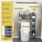 Armoire de rangement au-dessus des toilettes avec porte-papier toilette