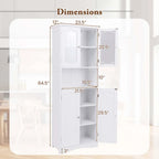 Meuble de salle de bain de 164 cm de haut avec portes en verre trempé