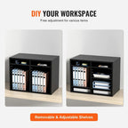 Organisateurs de documents de bureau à 12 compartiments avec étagères réglables et amovibles – Un ajout parfait à tout espace
