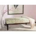 Banc tapissé à motif cachemire vert - 47L x 26P x 16H