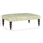 Banc tapissé à motif cachemire vert - 47L x 26P x 16H