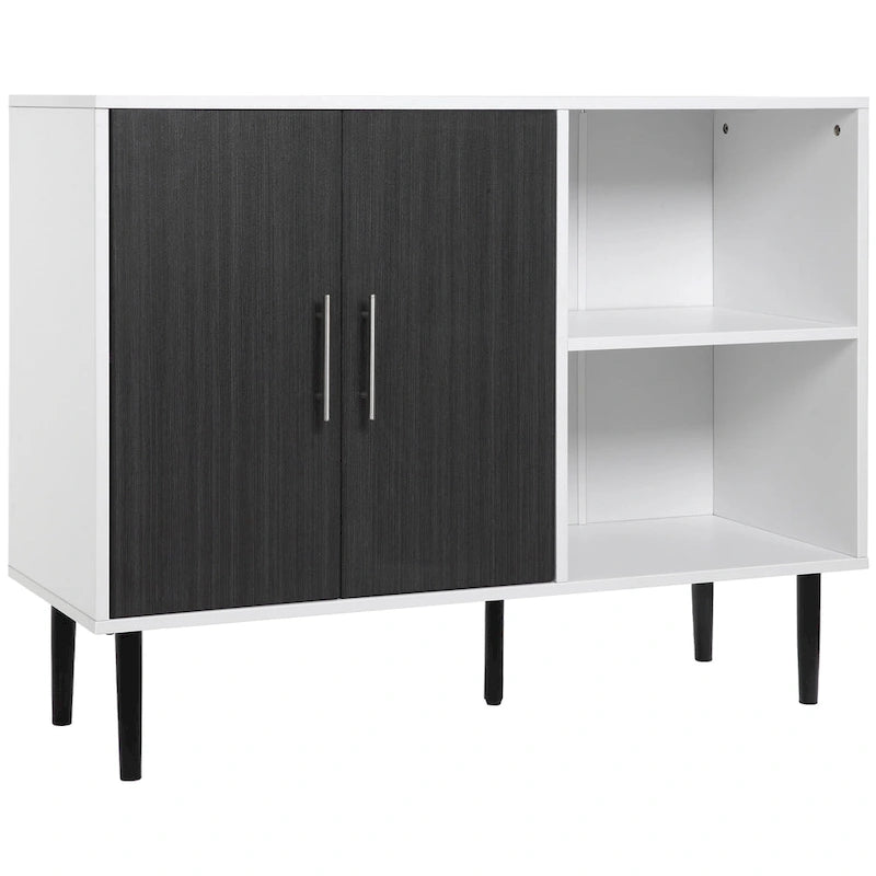 Meuble Buffet avec Étagère Réglable - Autonome, Gris