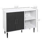 Meuble Buffet avec Étagère Réglable - Autonome, Gris