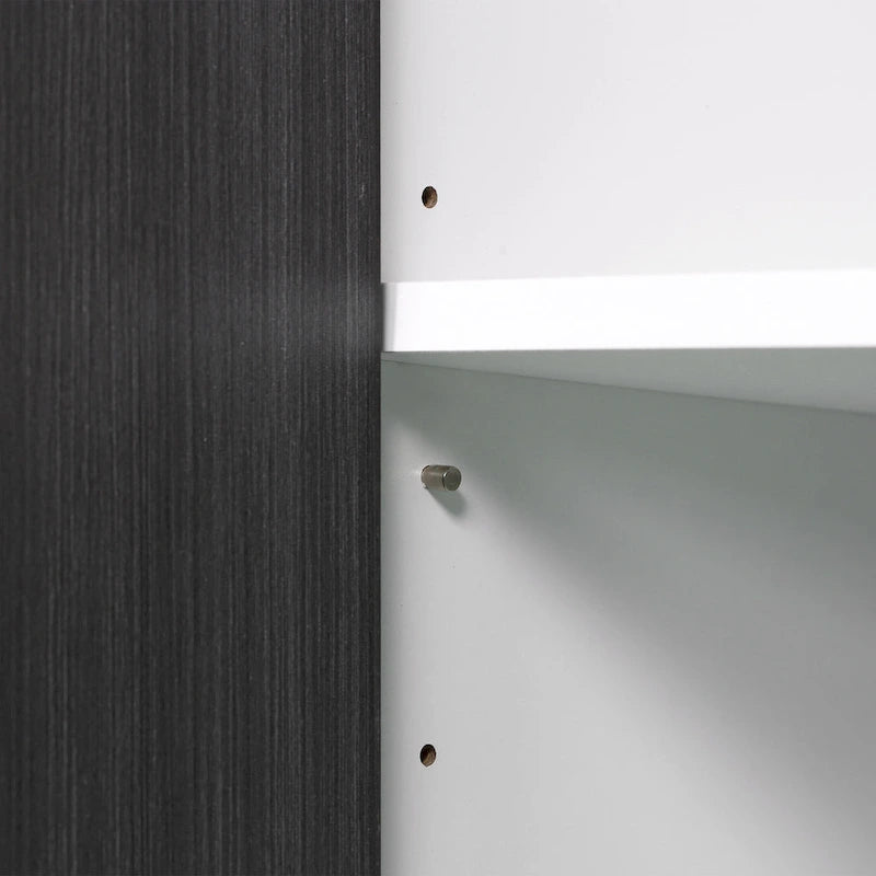Meuble Buffet avec Étagère Réglable - Autonome, Gris
