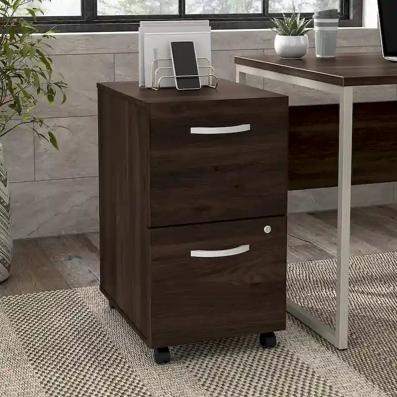 Classeur mobile hybride à 2 tiroirs pour la maison et le bureau