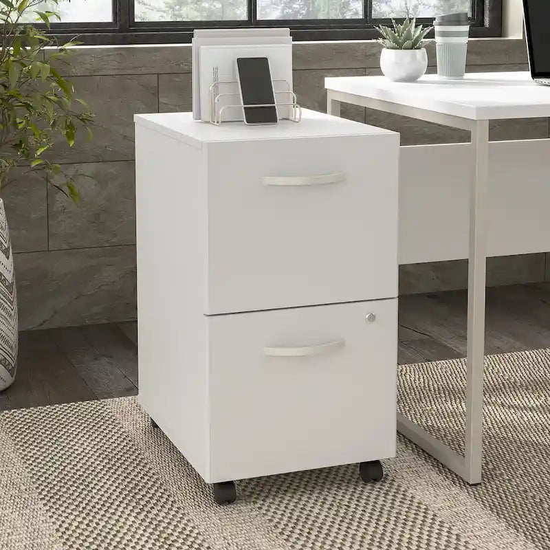Classeur mobile hybride à 2 tiroirs pour la maison et le bureau
