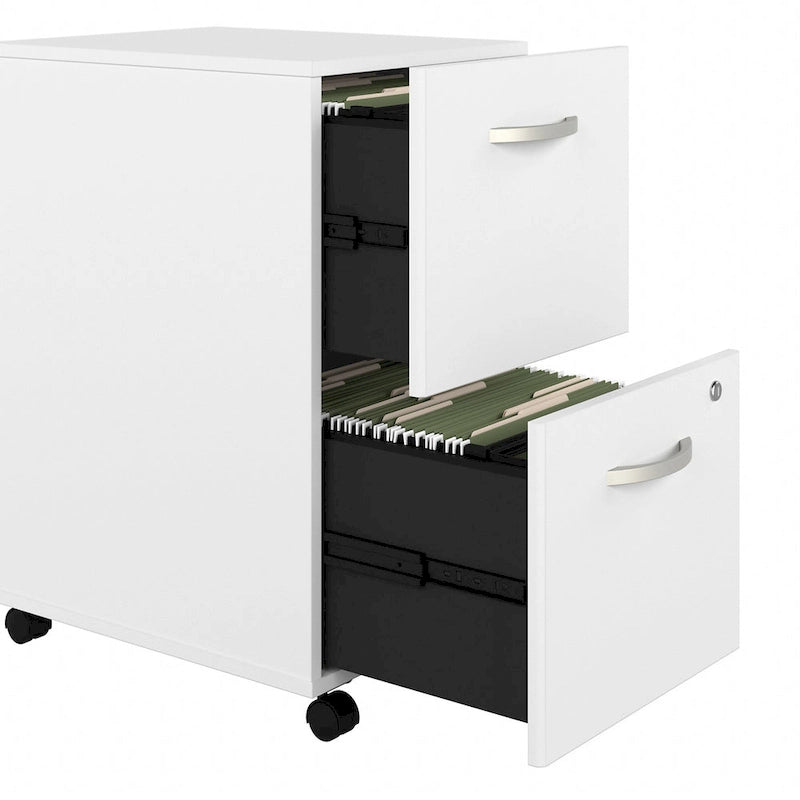 Classeur mobile hybride à 2 tiroirs pour la maison et le bureau