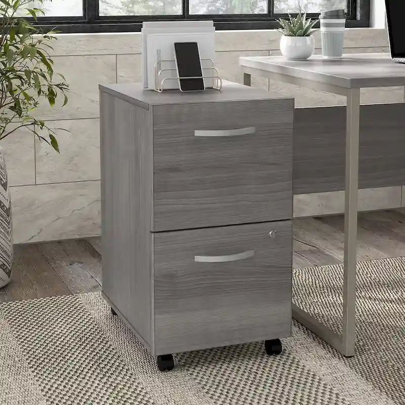 Classeur mobile hybride à 2 tiroirs pour la maison et le bureau