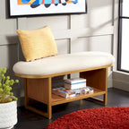 Banc à étagères ouvertes avec coussin – 42 L x 15 P x 18 H