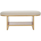 Banc à étagères ouvertes avec coussin – 42 L x 15 P x 18 H