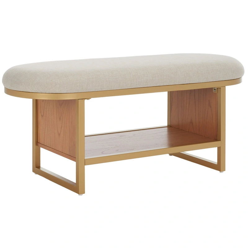 Banc à étagères ouvertes avec coussin – 42 L x 15 P x 18 H