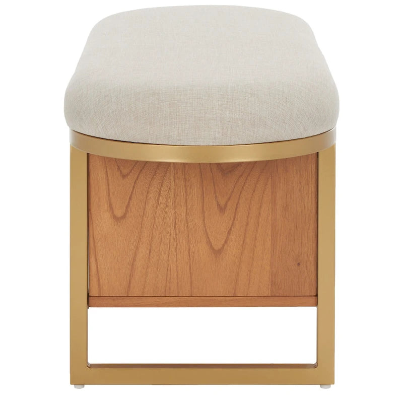 Banc à étagères ouvertes avec coussin – 42 L x 15 P x 18 H