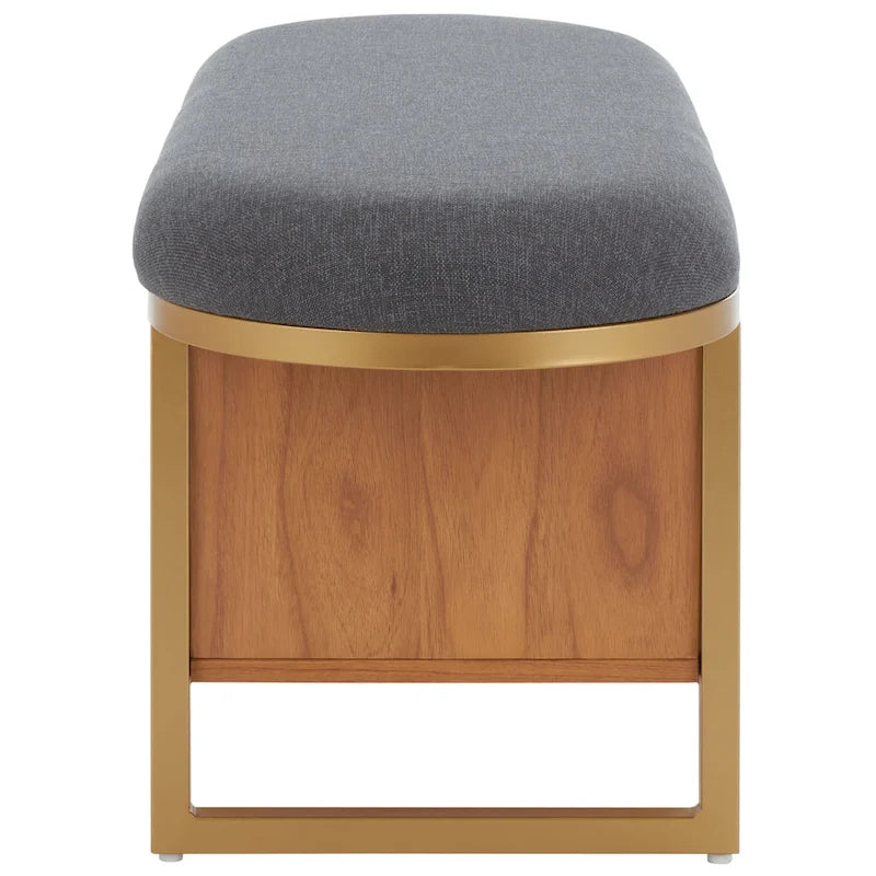 Banc à étagères ouvertes avec coussin – 42 L x 15 P x 18 H