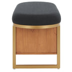 Banc à étagères ouvertes avec coussin – 42 L x 15 P x 18 H