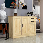Buffet de rangement de 47 po avec deux armoires et serveur de salle à manger