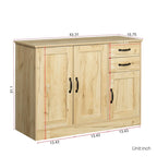 Buffet de rangement de 47 po avec deux armoires et serveur de salle à manger