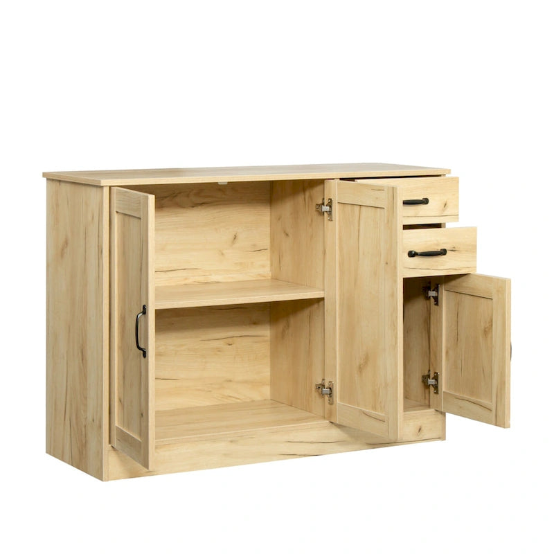 Buffet de rangement de 47 po avec deux armoires et serveur de salle à manger