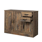 Buffet de rangement de 47 po avec deux armoires et serveur de salle à manger