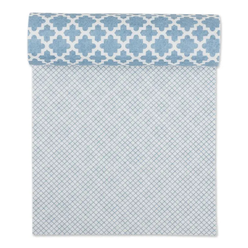 Doublure d'étagère grise à motif en treillis - Lot de 2