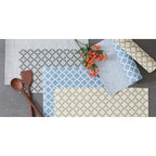 Doublure d'étagère grise à motif en treillis - Lot de 2