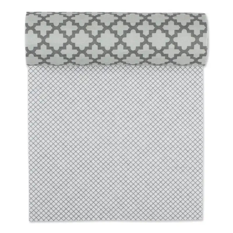 Doublure d'étagère grise à motif en treillis - Lot de 2