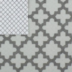 Doublure d'étagère grise à motif en treillis - Lot de 2