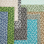 Doublure d'étagère grise à motif en treillis - Lot de 2