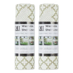 Doublure d'étagère grise à motif en treillis - Lot de 2
