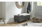 Ashley Furniture Yarlow Gray Storage Bench - 39W x 19D x 17H