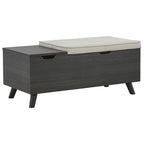 Banc de rangement gris avec espace de rangement caché - 39 po L x 19 po P x 17 po H