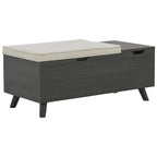 Banc de rangement gris avec espace de rangement caché - 39 po L x 19 po P x 17 po H