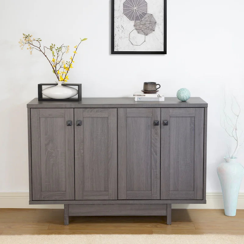 Buffet de cuisine de 120 cm avec deux portes de placard de rangement