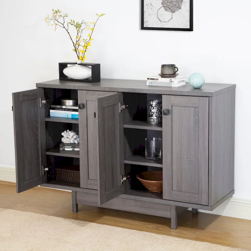Buffet de cuisine de 120 cm avec deux portes de placard de rangement