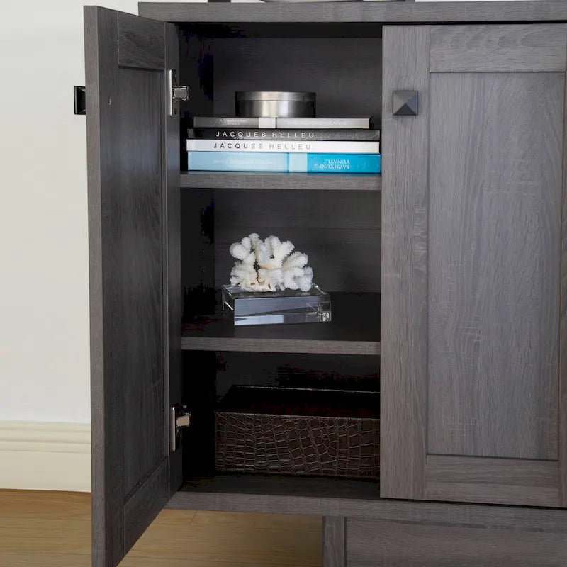 Buffet de cuisine de 120 cm avec deux portes de placard de rangement