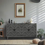 4 Door Wooden Cabinets for Living Room Dining Room Bedroom