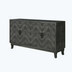 Meubles de rangement 4 portes en bois pour salon, salle à manger et chambre à coucher