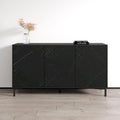 Buffet de 150 cm aspect marbre avec rangement