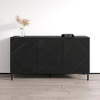 Buffet de 150 cm aspect marbre avec rangement